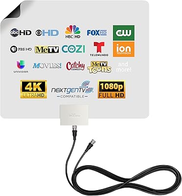 Mohu Leaf Plus Amplified Indoor TV Antenna