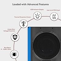Rockville USS8 8″ 600W Slim Under-Seat Active Subwoofer — image 8