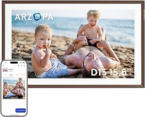 Arzopa 15.6″ Digital Picture Frame, 32GB Storage