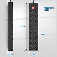 HHSOET Metal 16-Outlet Power Strip — image 2