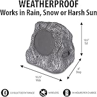 Victrola Outdoor Rock Speaker Pair - Solar Powered, Bluetooth — image 3