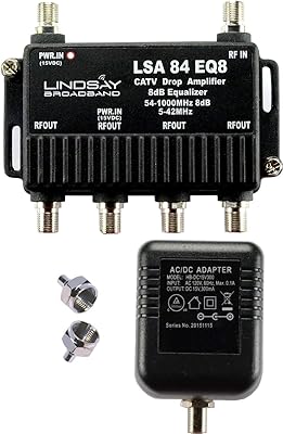 Lindsay LSA84-EQ8 4-Port TV Signal Amplifier
