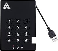 Apricorn Aegis Padlock 500GB USB 3.0 Encrypted Portable Hard Drive — image 2