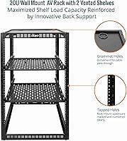 Tecmojo 20U Open Frame Network Rack — image 4