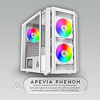 Apevia PHENOM-WH Phenom Micro ATX Gaming PC Case — image 2