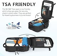 Snoffic Travel Backpack for Women, 17.3-inch Laptop Backpack, Black — image 7