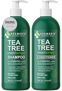 KESMEDIK Tea Tree Oil Shampoo and Conditioner MaxTherapy Set, 16 fl oz Each Review
