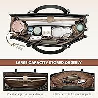 LOVEVOOK Vintage Leather Laptop Tote Bag with Clutch - 15.6 Inch — image 4