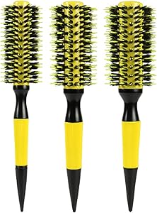 Healthcom 3-in-1 Ceramic & Ionic Bristle Round Barrel Hair Brush Set (Yellow) Review