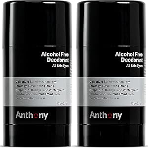 Anthony Alcohol-Free Deodorant for Men, Sport Strength, 2.5oz (Pack of 2)