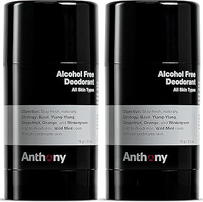 Anthony Alcohol-Free Deodorant for Men, Sport Strength, 2.5oz (Pack of 2)
