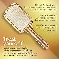 Olivia Garden Healthy Hair Eco-Friendly Bamboo Ionic Massage Hair Brush HH-4 (Paddle Large) — image 4