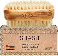 SHASH Boar Bristle Nail Brush - Olive Wood — image 1