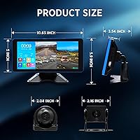 Ciascy 4K Backup Camera 4 Channel 360 Dash Cam with 10.36″ Quad Split Touch Screen — image 11