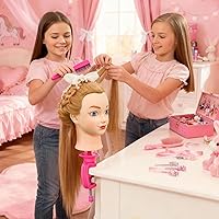 Neverland Beauty & Health Mannequin Head with Hair - 20 Inch Cosmetology Manikin Practice Braiding Doll Head — image 4