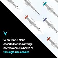 Vertix Nano Membrane Tattoo Cartridge Needles - 5 Magnum 0.25mm Curved Taper (20 Count) — image 7