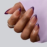BTArtboxnails Purple French Tip Press On Nails - Short Almond Shape, 160Pcs — image 2