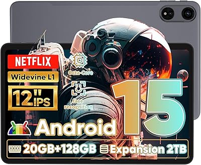 aiprotablet E50 12-inch Android 15 Tablet, 20GB RAM, 128GB Storage