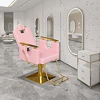 LUXMARS Heavy Duty Barber Chair, Pink — image 2