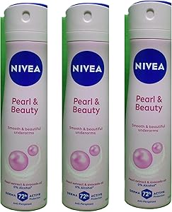 NIVEA Pearl & Beauty Anti-Perspirant Deodorant Spray for Women, 150mL (Pack of 3) Review