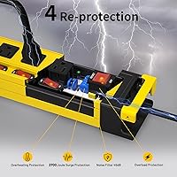 Plug'n Power Strip 10 Outlet Surge Protector 3300J with Individual Switches 9FT Cord — image 4