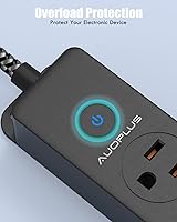 AUOPLUS Surge Protector Power Strip with USB-C, 10FT Extension Cord, 5 Outlets — image 6