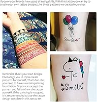WEERSHUN 9 Pcs Temporary Tattoo Kit with Stencils — image 3