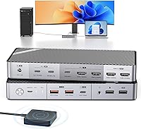 Minisopuru MK808M-US Dual Monitor KVM Switch Docking Station — image 1