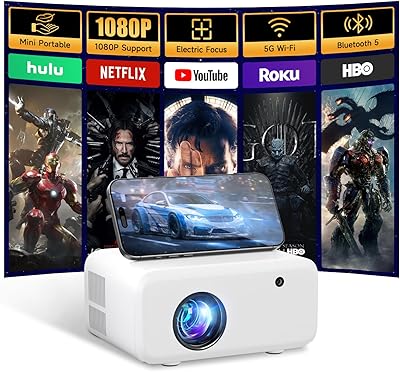 VISULAPEX Mini Projector with WiFi and Bluetooth