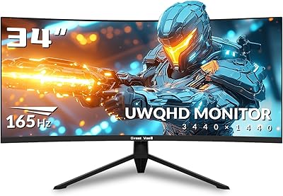 Great Voell 34-Inch Curved Gaming Monitor