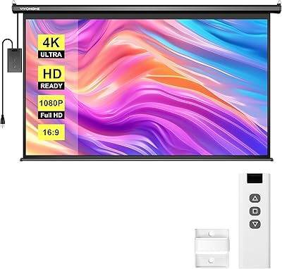 VIVOHOME 84-Inch Motorized Projector Screen