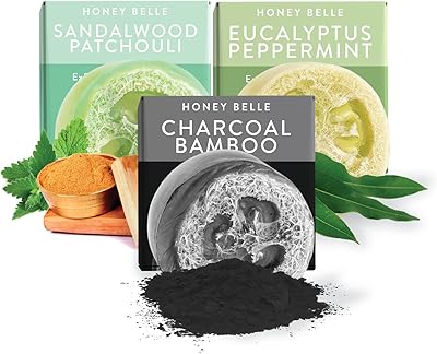 Honey Belle Exfoliating Loofah Soap 3-Pack