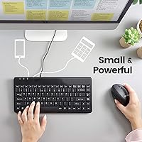 Perixx PERIBOARD-409H Mini Keyboard with USB Hubs — image 5