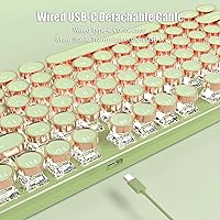 TISHLED V20 Typewriter Style Mechanical Gaming Keyboard — image 6