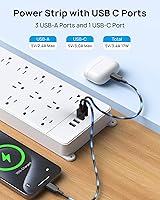 TROND Power Strip Surge Protector with USB Ports — image 6