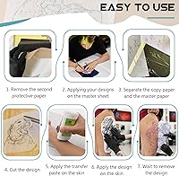 WZPB Tattoo Skin with Transfer Paper Kit - 20Pcs Practice Skin + 20Pcs Transfer Paper — image 6