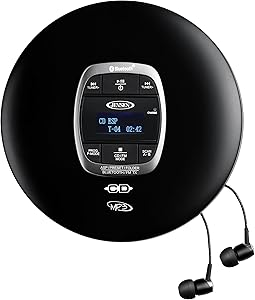 Jensen CD-60R-BTEB Portable CD Player with Bluetooth