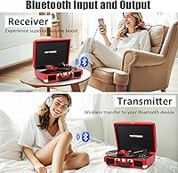 Victress TE-001F-RD Vinyl Record Player — image 2