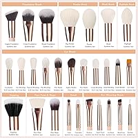 BEILI 30-Piece Pink Vegan Makeup Brush Set — image 6