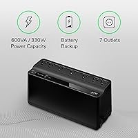 APC BE600M1 Back-UPS 600VA Battery Backup and Surge Protector — image 5
