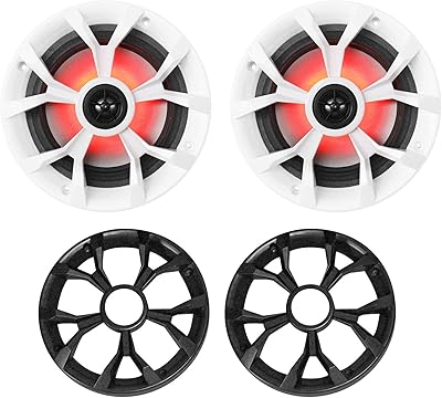 Rockville RKL65MBW 6.5-inch Marine Speakers with LED Lights