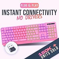 KLIM Chroma Pink Wireless Keyboard — image 2