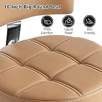 CoVibrant Lockable Stool with Back and Foot Rest, 24-31″ Height, Camel — image 6