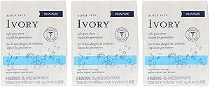 Ivory Soap Original 4 oz Bars (Pack of 3)