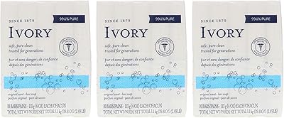 Ivory Soap Original 4 oz Bars (Pack of 3)
