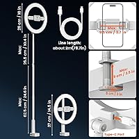 AIXPI Ring Light with Overhead Phone Mount 10″ — image 5