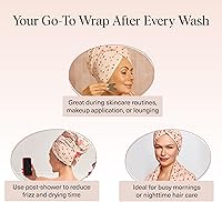 Kitsch XL Microfiber Hair Towel Wrap – Cherry Print, 40x24 inches — image 6