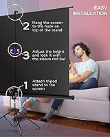 PropVue 100 Inch 16:9 HD Projector Screen with Stand — image 6