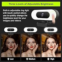 ToLuLu 1080P Webcam with Ring Light and Microphone — image 3
