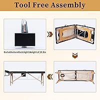 civama Portable Massage Table Black — image 9